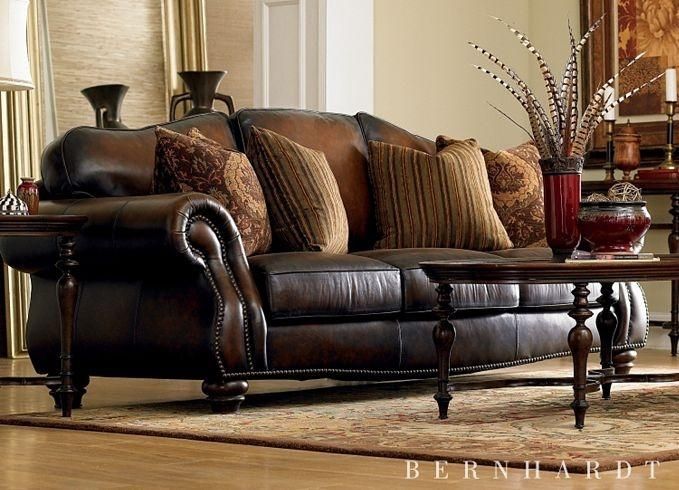 52 Best Furniture Images On Pinterest | Hooker Furniture, Hancock With Brown Leather Sofas With Nailhead Trim (View 14 of 20)