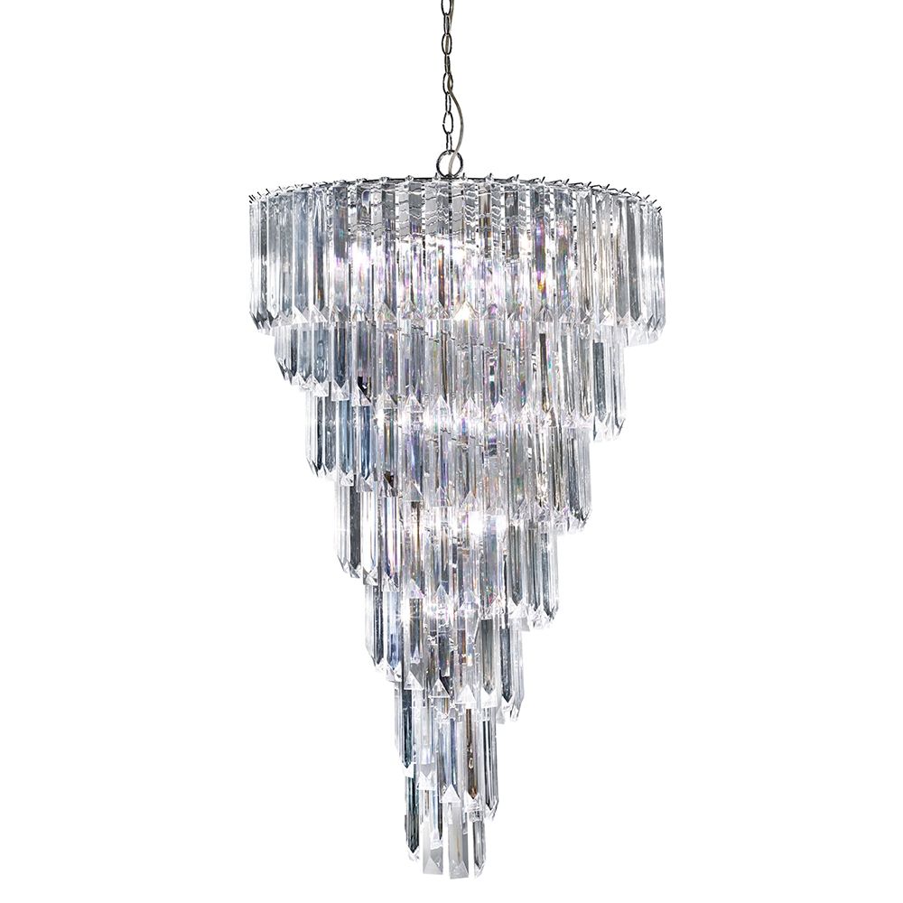 7999 9cc Sigma 9 Light Chrome Chandelier With Large Acrylic Blocks In Acrylic Chandelier Lighting (View 14 of 25)