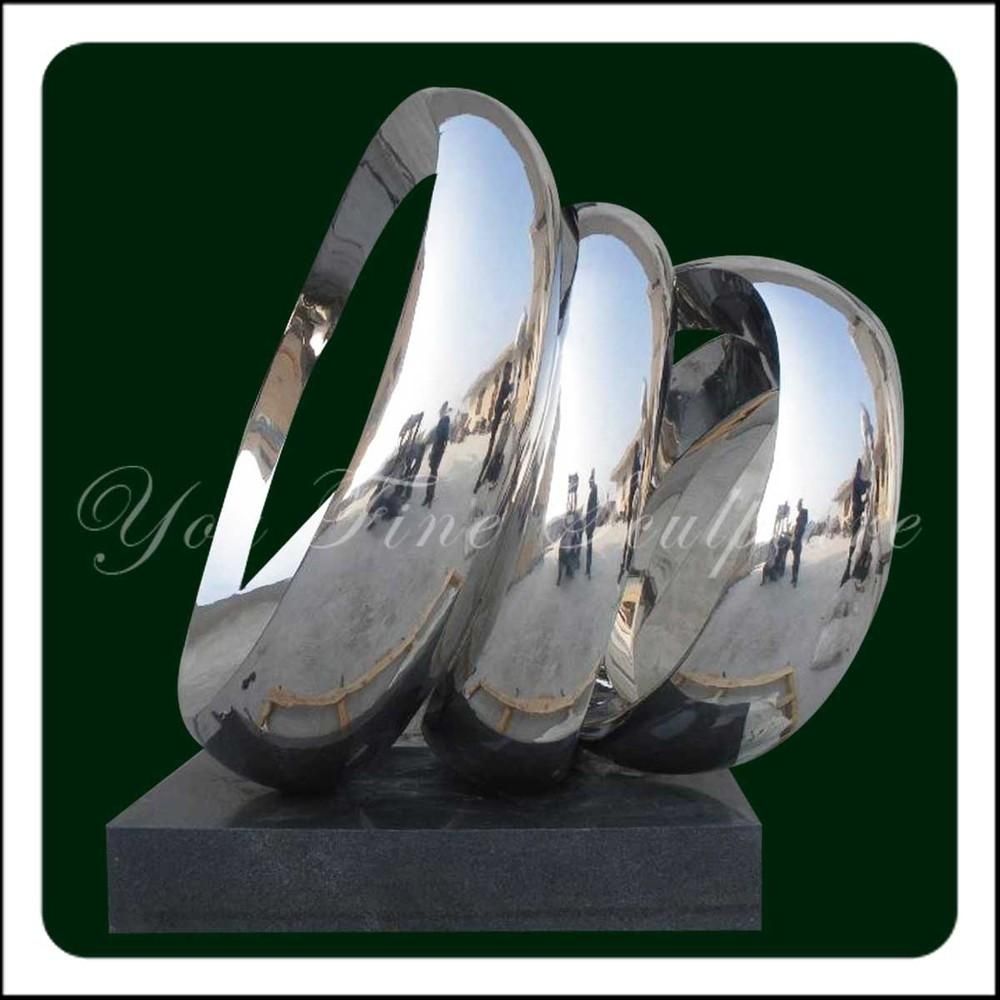 Abstract Garden Mirror Polish Stainless Steel Sculpture – Buy Throughout Metal Garden Mirror (View 17 of 20)
