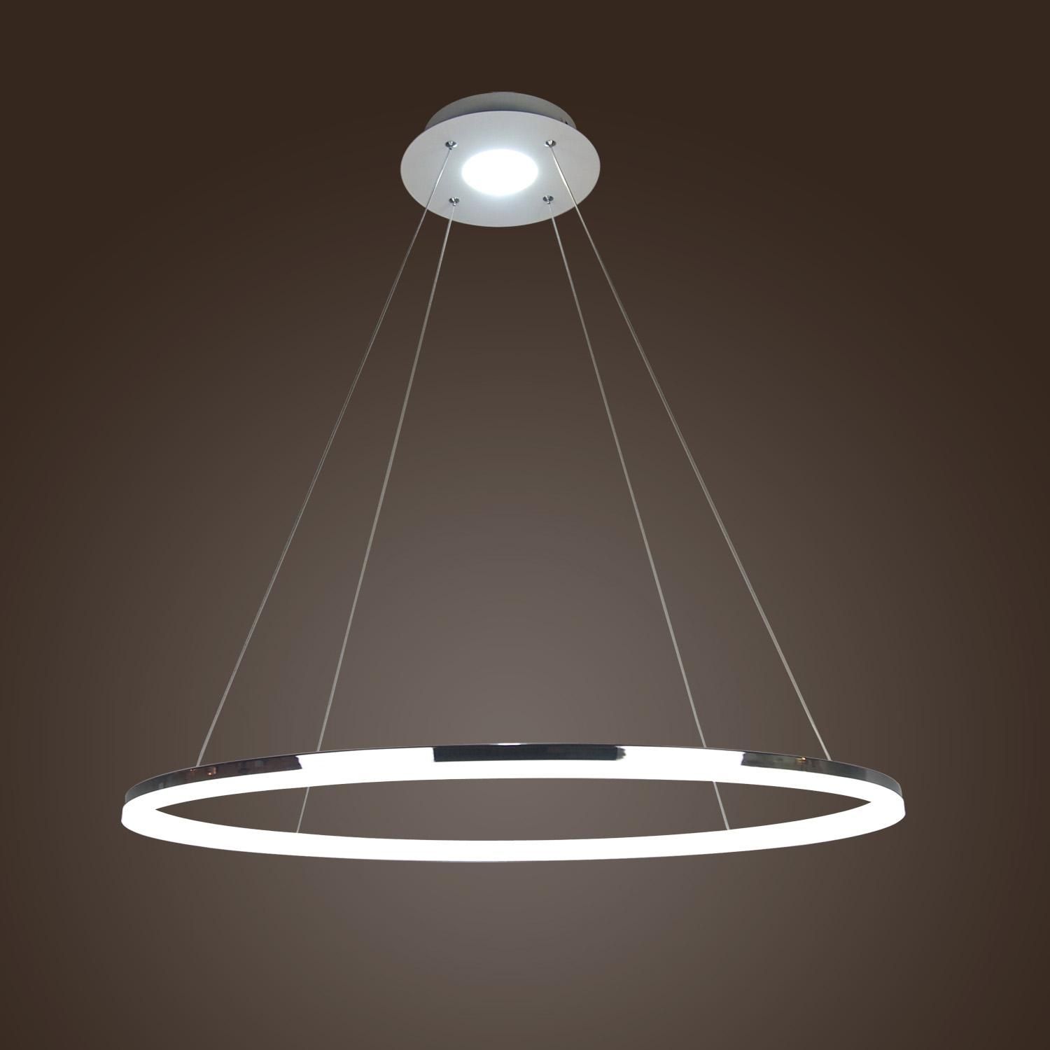 Acrylic Led Ring Chandelier Pendant Lamp Ceiling Light Lighting Inside Acrylic Chandelier Lighting (View 21 of 25)