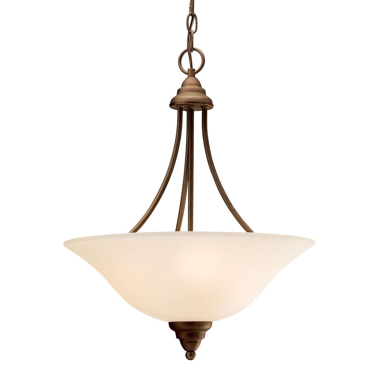 Affordable Timeless 3 Light Inverted Pendant In Olde Bronze Intended For Inverted Pendant Chandeliers (View 5 of 25)