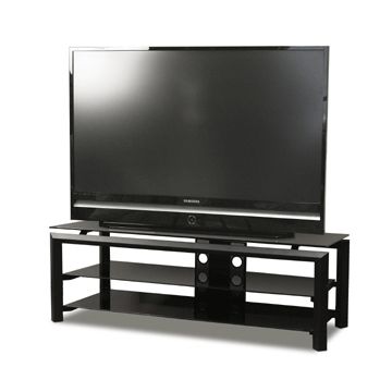 Amazing Best Rectangular TV Stands In Tech Craft Bernini Series Rectangular Black Glass Tv Stand For  (View 9 of 50)