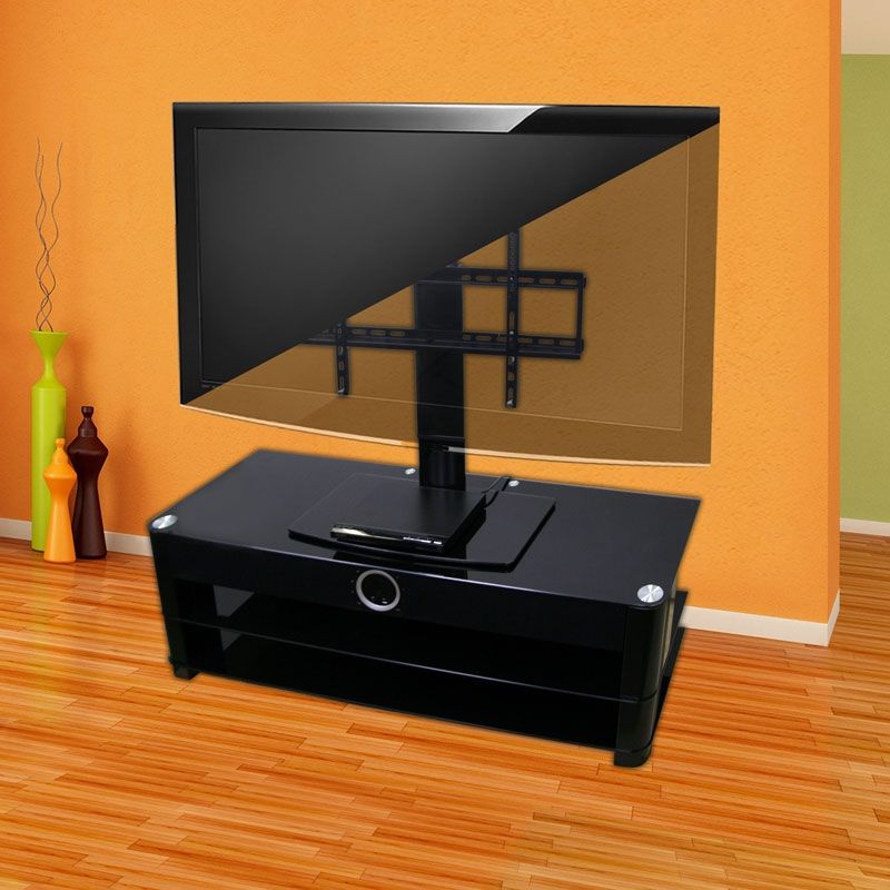 Amazing Best Tabletop TV Stands Intended For Universal Tabletop Tv Stand Swivel Height Adjustment Av (Photo 3 of 50)