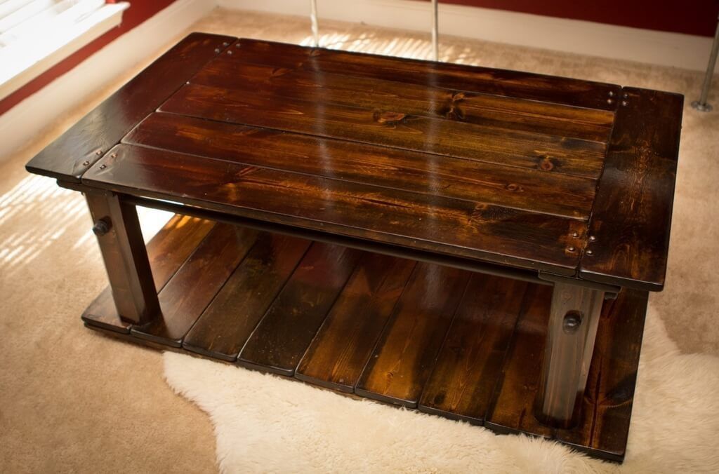 Amazing Brand New Coffee Tables With Shelf Underneath Within Furniture Iron Banded Ox One Drawer Rustic Coffee Table Rustic (View 39 of 50)