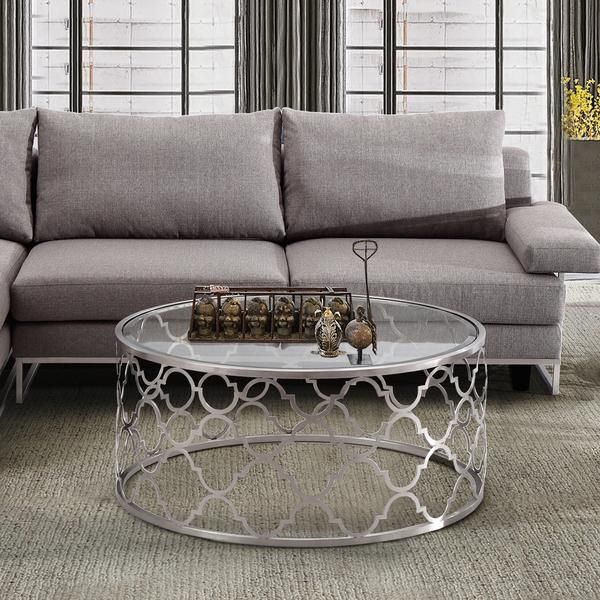 Amazing Brand New Glass And Silver Coffee Tables In Geometric Laser Cut Coffee Table (View 26 of 50)