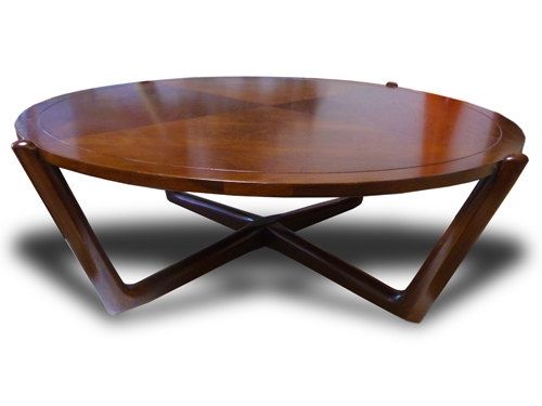 Amazing Common Dark Wood Round Coffee Tables Regarding Coffee Table Mid Century Modern Danish Walnut Low Coffee Table (View 45 of 50)