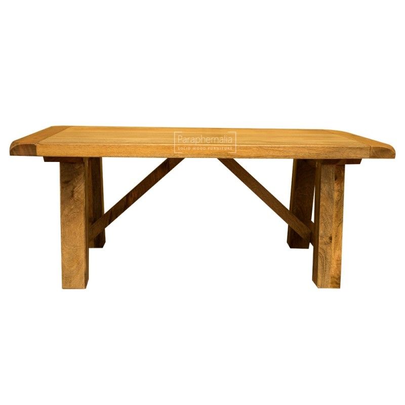 Amazing Latest Mango Coffee Tables Regarding Garda Light Mango Wood Coffee Table Trestle Style Solid Wooden (View 35 of 50)