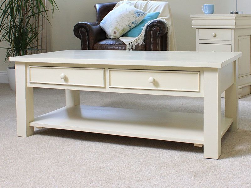 Featured Photo of Cream Coffee Tables With Drawers