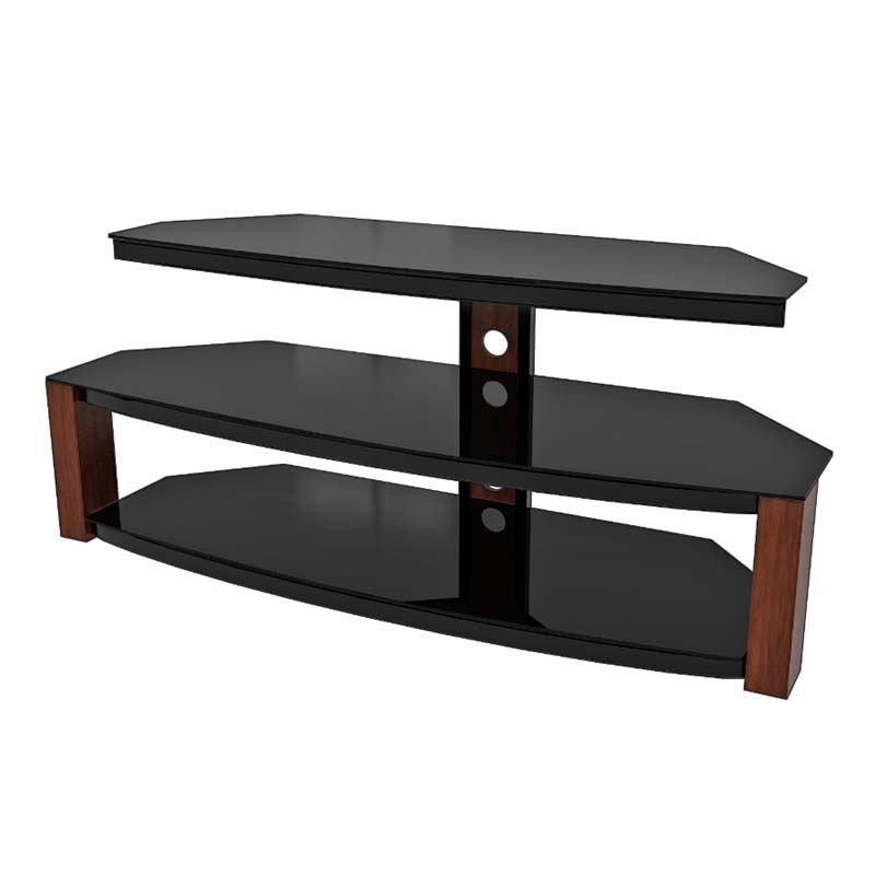 Amazing Premium 55 Inch Corner TV Stands With Z Line Designs Rhine 55 Inch Corner Tv Stand Black And Cherry (View 22 of 50)
