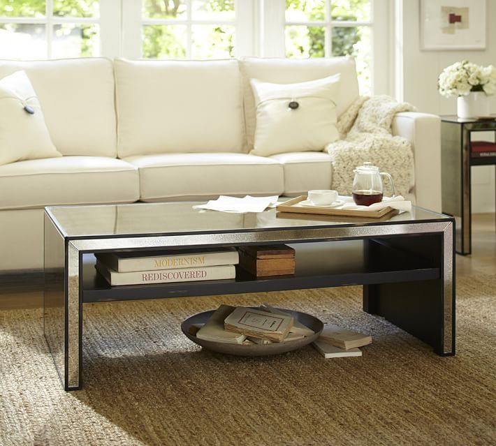 Amazing Series Of Coffee Tables Mirrored For Marnie Mirrored Coffee Table Pottery Barn (Photo 5 of 50)
