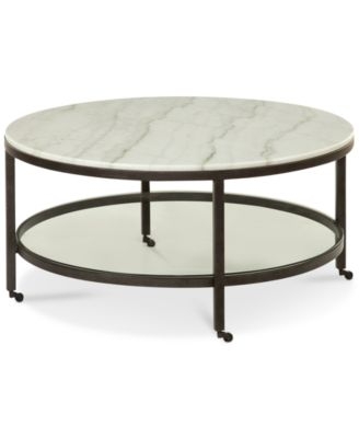 Amazing Series Of Monterey Coffee Tables In Copper Round 2 Piece Nesting Coffee Table Set Furniture Macys (View 49 of 50)