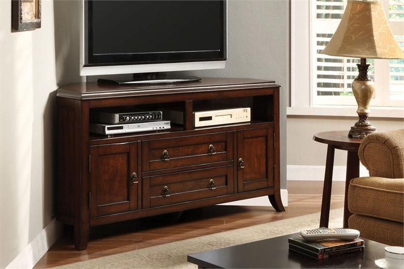 Amazing Unique Large Corner TV Cabinets Pertaining To Corner Tv Stand Solution For Small Place (View 22 of 50)
