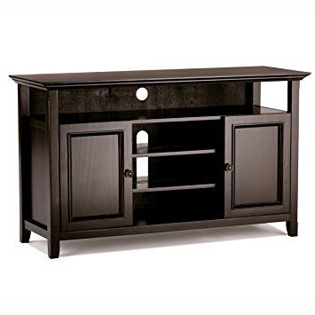 Amazing Variety Of Brown TV Stands Inside Amazon Simpli Home Amherst Tall Tv Media Stand For Tvs Up To (View 32 of 45)