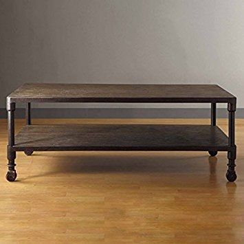 Amazing Variety Of Industrial Style Coffee Tables In Amazon Renate Brown Grey Vintage Industrial Style Coffee Or (View 9 of 50)