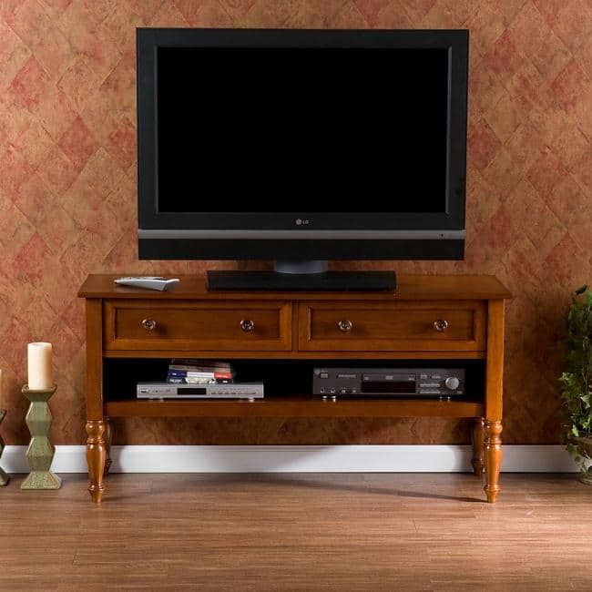 Amazing Wellknown Mahogany TV Stands Inside Preston Brown Mahogany Tv Stand Free Shipping Today Overstock (View 14 of 50)