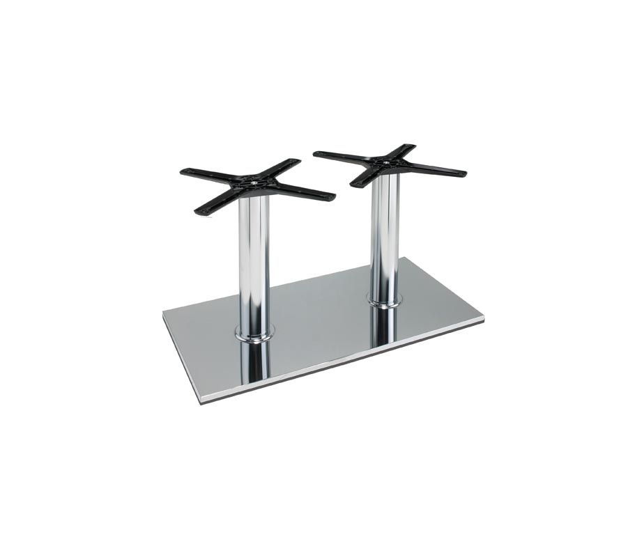Amazing Widely Used Chrome Coffee Table Bases With Lucido Twin Pedestal 4 Seater Chrome Coffee Table Base (View 35 of 50)