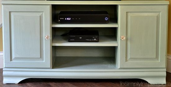 Amazing Widely Used Painted TV Stands With Chalk Paint Tutorial Tv Stand Makeover (View 8 of 50)