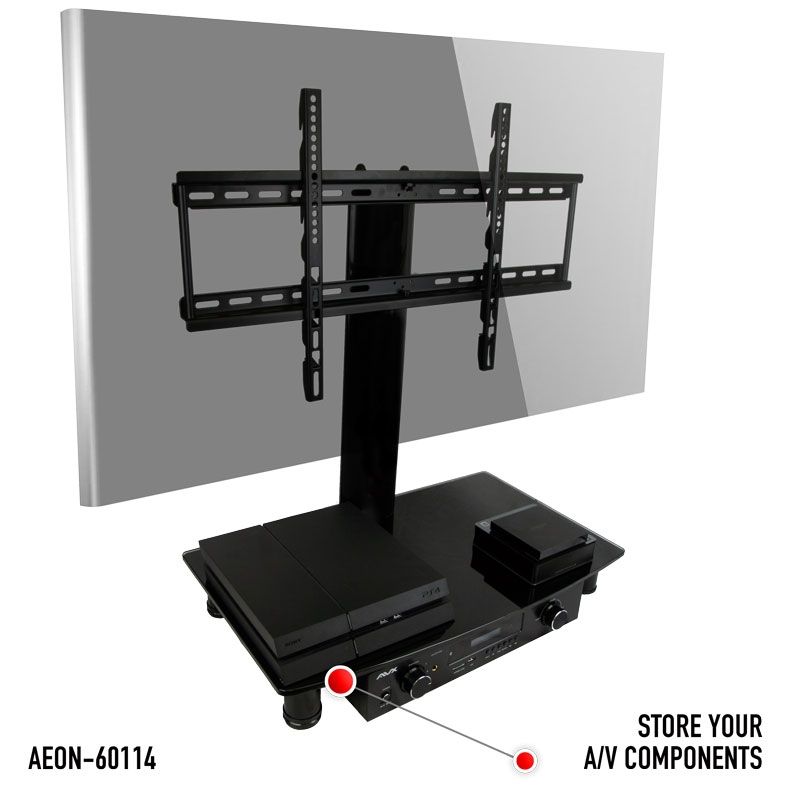 Amazing Widely Used Tabletop TV Stands With Regard To Universal Tabletop Tv Stand Swivel Height Adjustment Av (Photo 16 of 50)