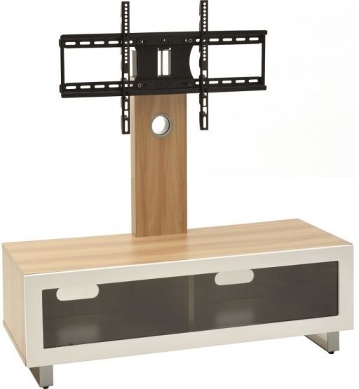 Amazing Widely Used TV Stands With Bracket With Regard To Ttap Tvs1002 Tv Stand With Bracket Light Oak Gay Times 19999 (Photo 29 of 50)