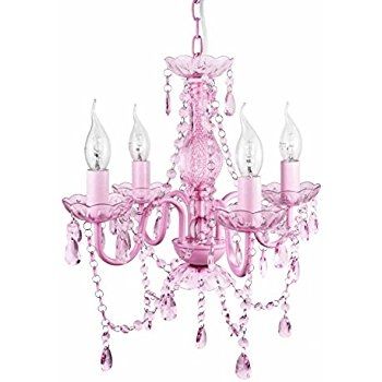 Amazon Wall Pops Wpc96861 Ready To Hang Bling Chandelier Inside Pink Plastic Chandeliers (View 13 of 25)