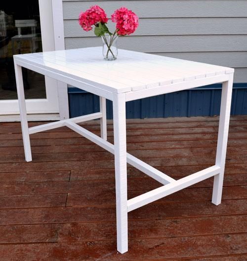 Ana White | Harriet Outdoor Dining Table For Small Spaces – Diy With Regard To Small White Dining Tables (View 4 of 20)