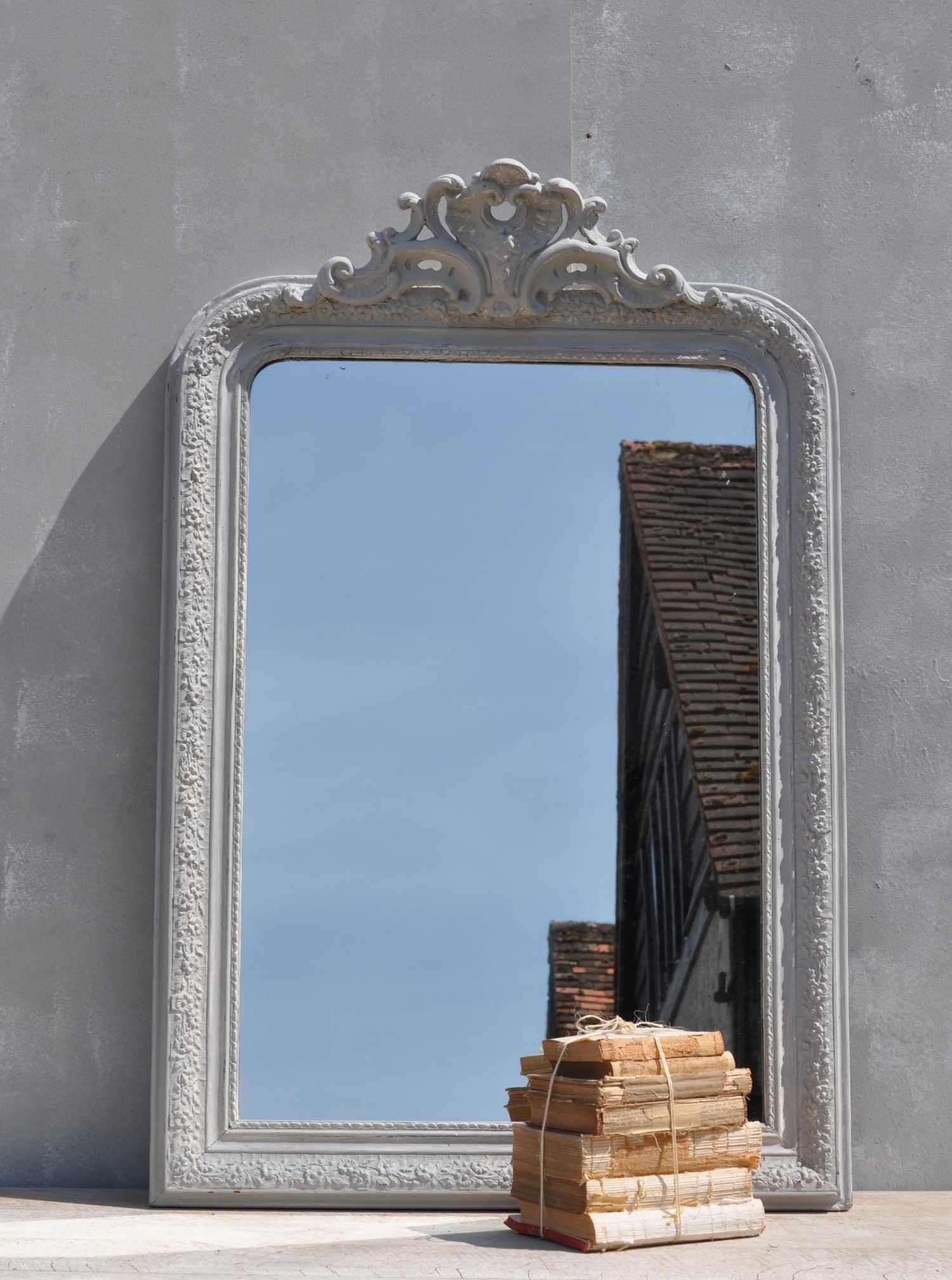 Antique Late 1800's French Ornate Mirror – Home Barn Vintage Regarding Vintage Overmantle Mirror (View 16 of 20)