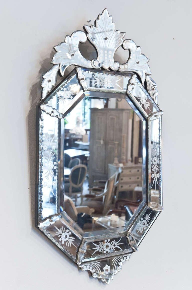 Antique Venetian Glass Mirror At 1Stdibs Intended For Antique Venetian Glass Mirror (Photo 1 of 20)