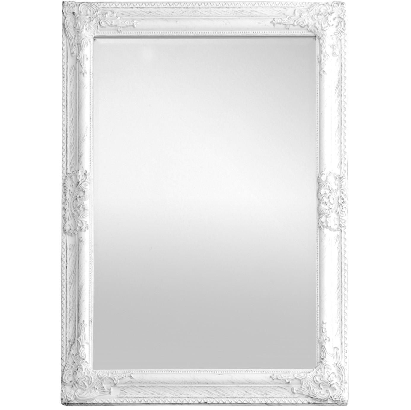Antique Wooden Framed Mirror (White) With White Antique Mirrors (Photo 5 of 20)