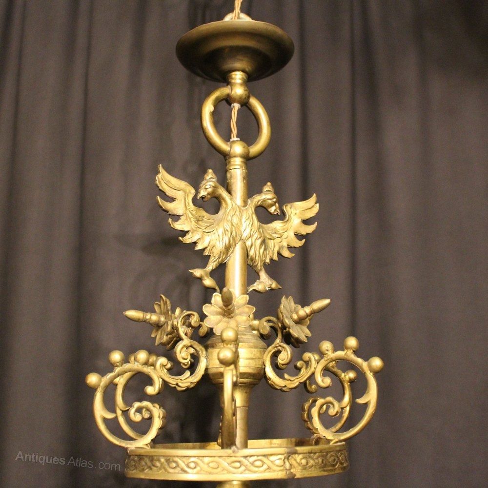 Antiques Atlas A Large Flemish Brass 6 Light Antique Chandelier Within Flemish Brass Chandeliers (View 18 of 25)
