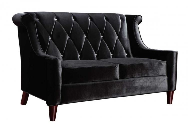 Armen Living Barrister Velvet Sofa Set – Purple Al Lc844Purple Intended For Barrister Velvet Sofas (Photo 15 of 20)