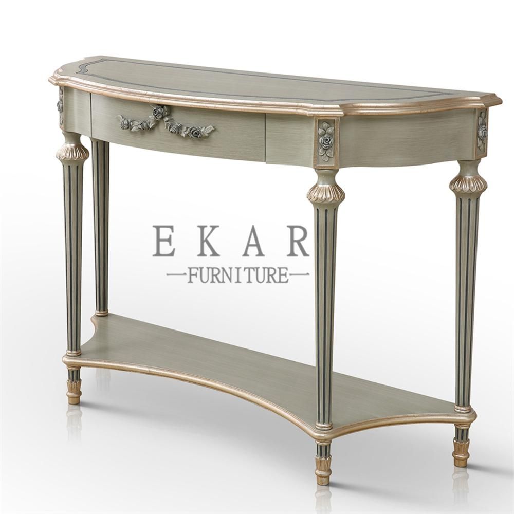 Art Deco Console Table Mirrored Console Table Antique Apricot Throughout Mirror Console Table (Photo 14 of 20)