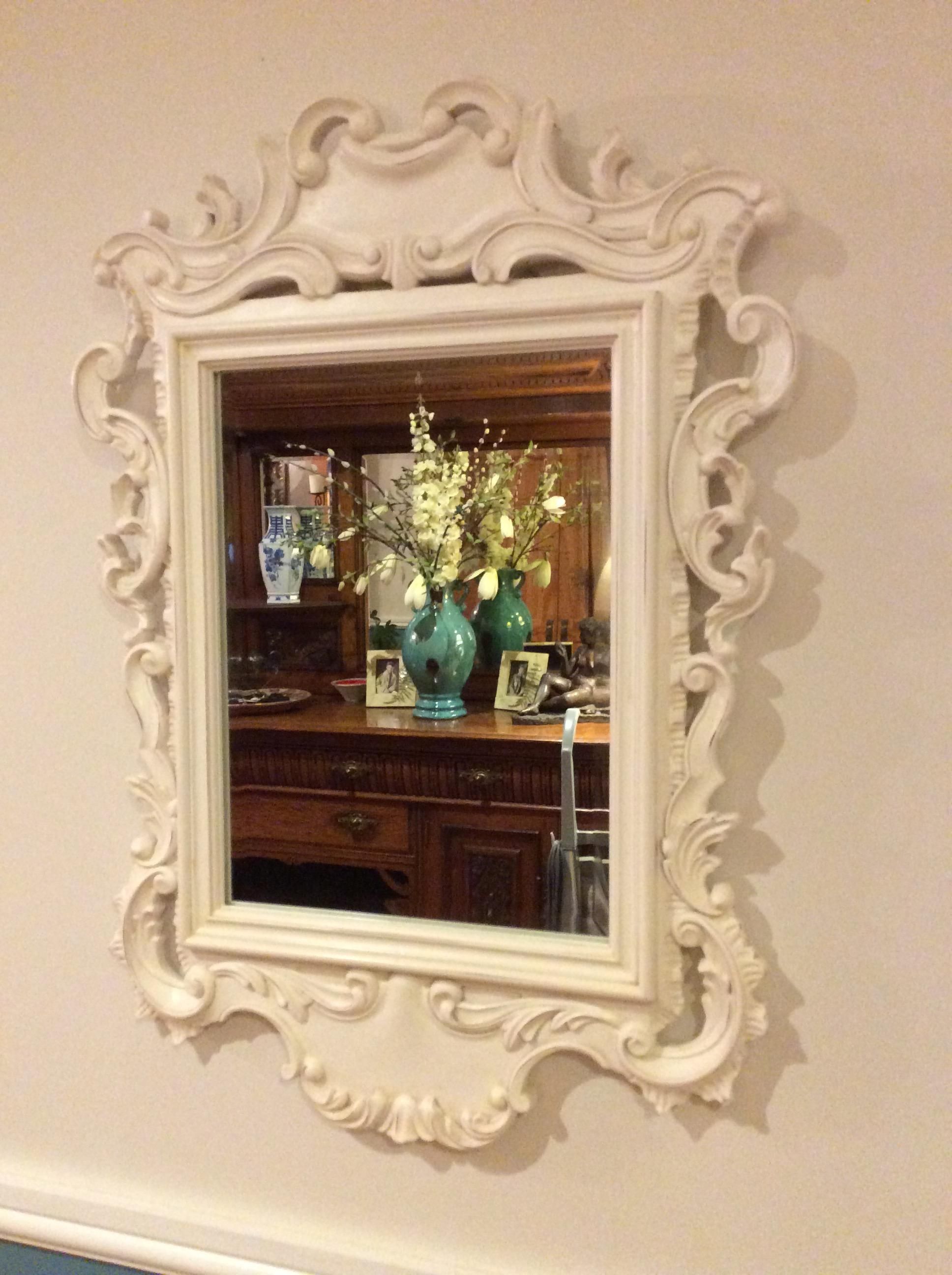 Art & Mirrors.. – Sue's Vintage Finds With White Rococo Mirror (Photo 7 of 20)