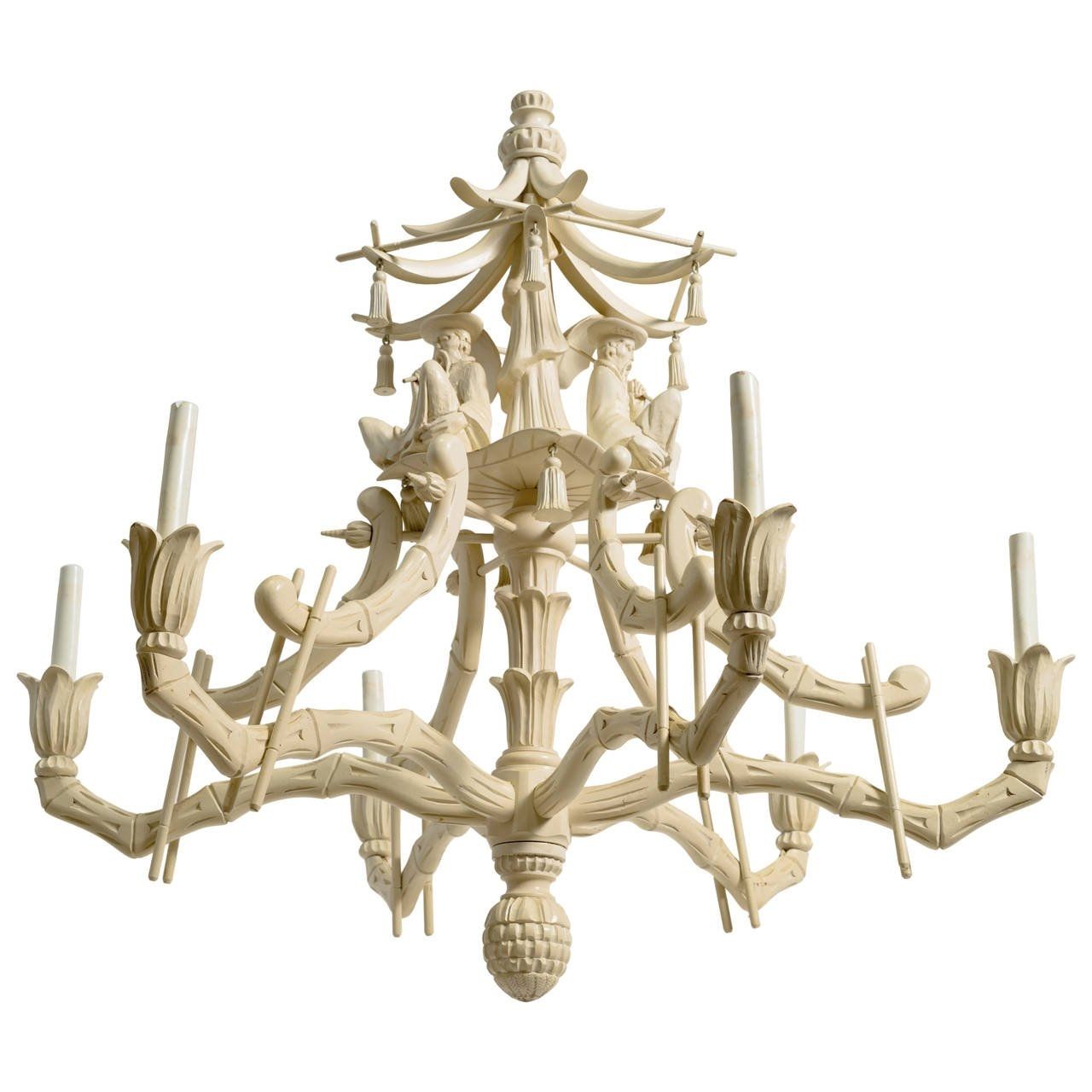 Asian Modern Carved Wood Pagoda Chandelier At 1stdibs Regarding Asian Chandeliers (View 7 of 25)