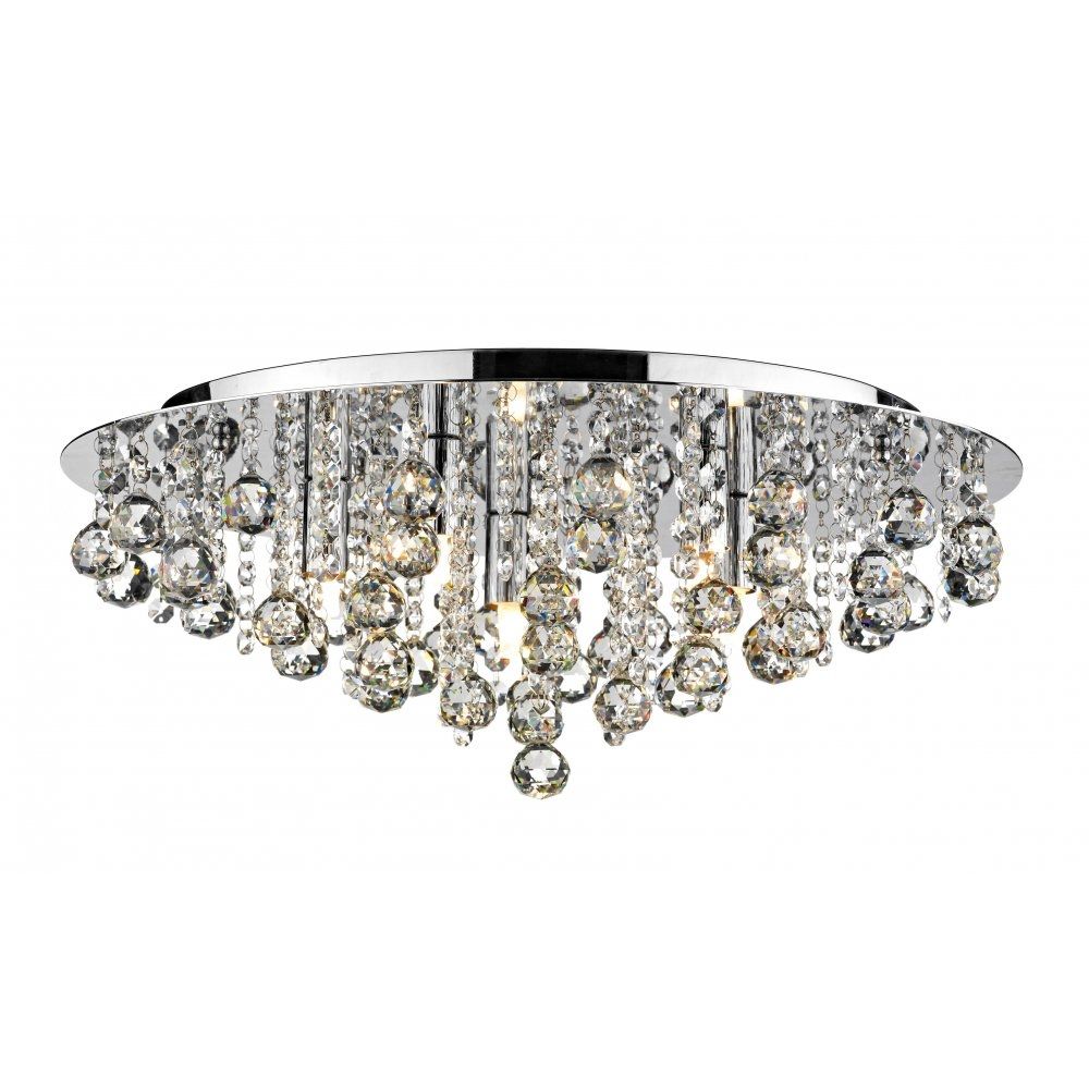 Attractive Crystal Ceiling Chandelier Contemporary Crystal Regarding Modern Chandeliers For Low Ceilings (View 16 of 25)