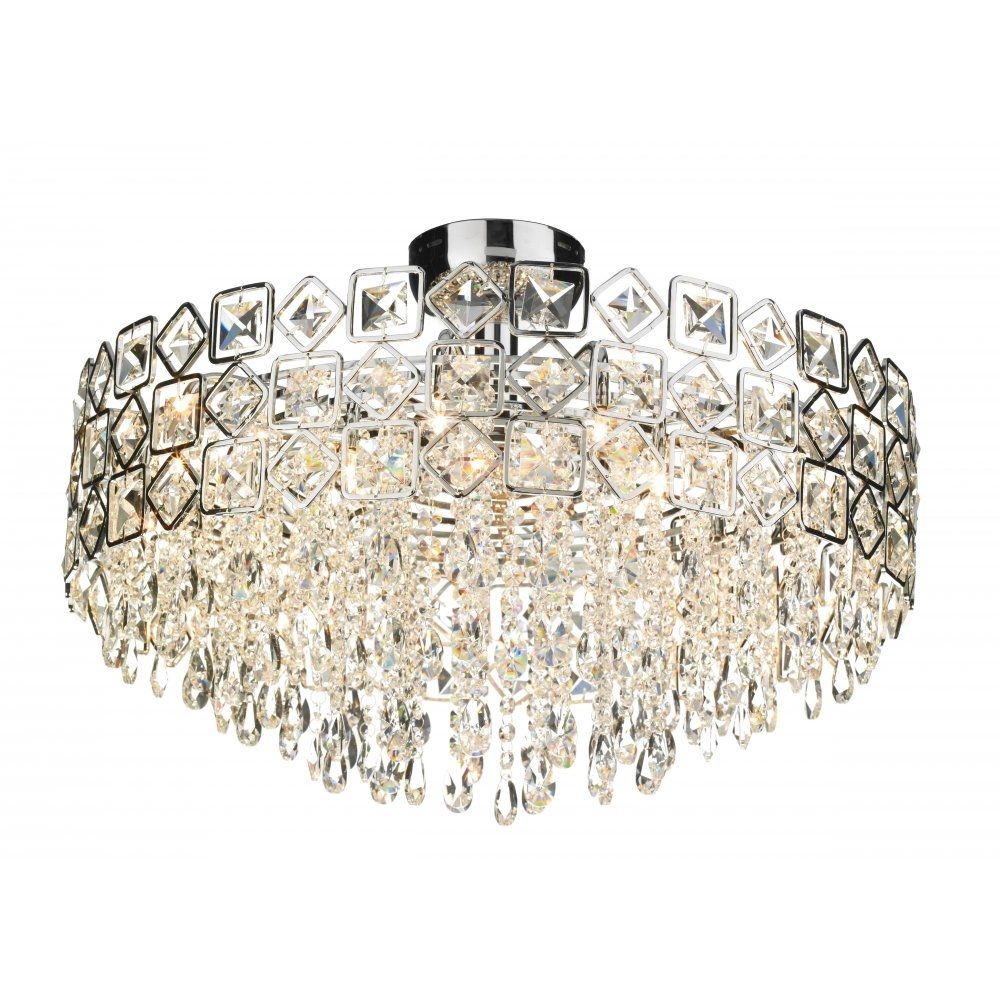 Attractive Crystal Ceiling Chandelier Contemporary Crystal Within Modern Chandeliers For Low Ceilings (View 3 of 25)