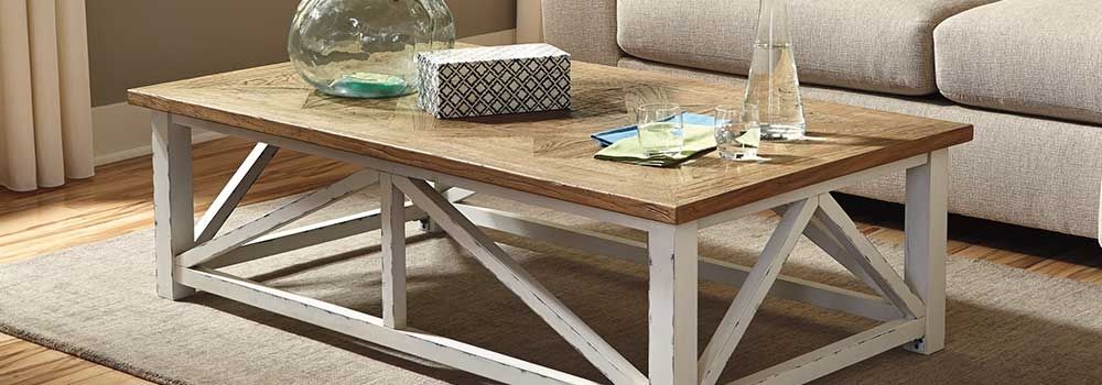 Awesome Best White And Brown Coffee Tables With Living Room Best Wood Amp Metal Coffee Table Hampton White Washed (View 6 of 40)