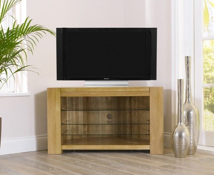 Awesome Brand New Solid Oak TV Cabinets With Regard To Buy Mark Harris Tampa Solid Oak Corner Tv Unit Online Cfs Uk (View 44 of 50)