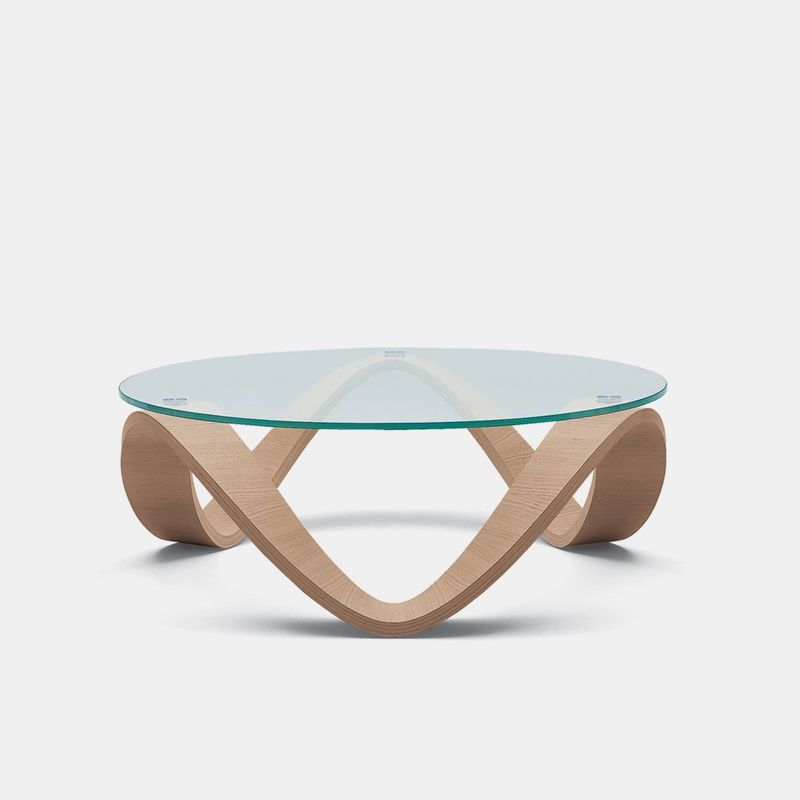 Awesome Elite Glass Oak Coffee Tables Throughout Contemporary Coffee Table Glass Oak Lacquered Wood Sumo (View 21 of 50)