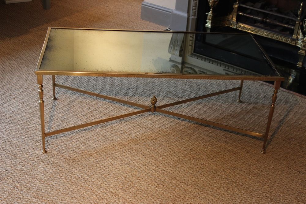 Awesome Elite Vintage Mirror Coffee Tables Intended For 1950s French Brass Coffee Table With Antique Mirror Coffee Low (View 6 of 40)
