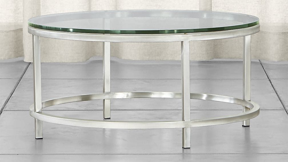 Awesome Famous Round Glass Coffee Tables With Era Round Glass Coffee Table Crate And Barrel (View 19 of 40)