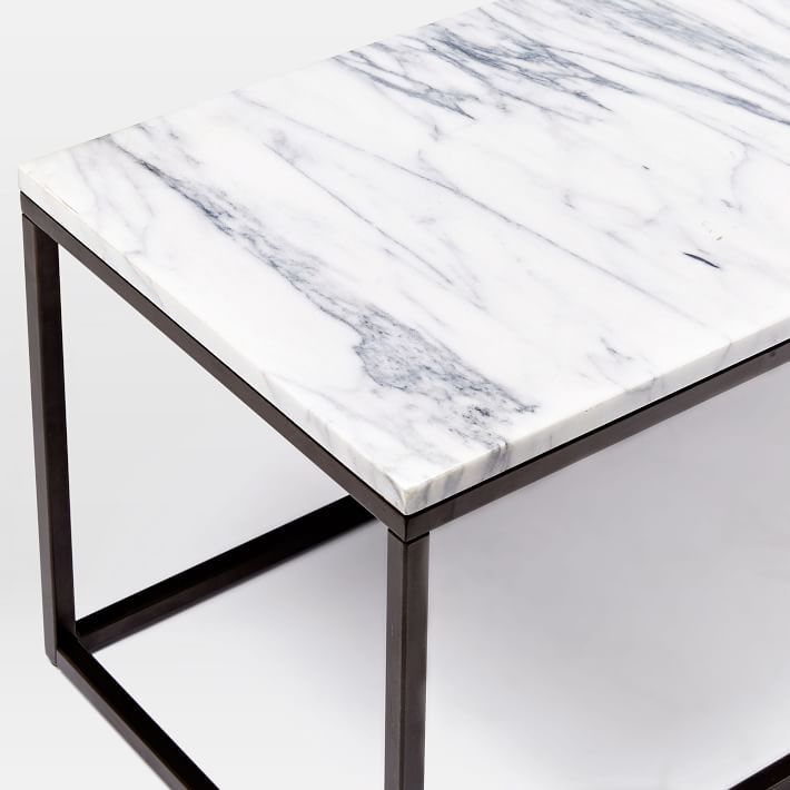 Awesome Fashionable Black And Grey Marble Coffee Tables Inside Box Frame Coffee Table Marbleantique Bronze West Elm (View 11 of 40)