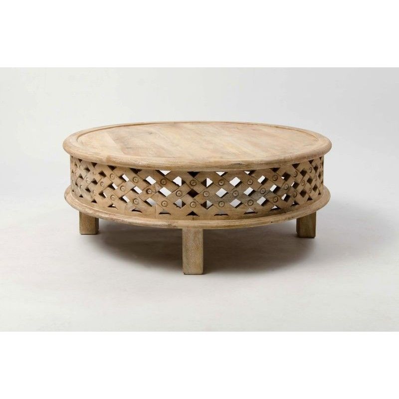 Awesome High Quality Mango Coffee Tables With Bagru Round Coffee Table Mango Wood Cotterell Co Online (View 10 of 50)