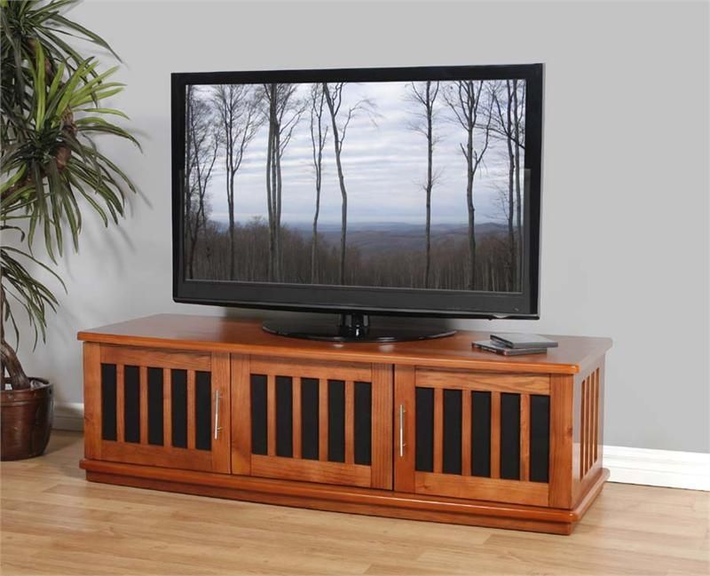 Awesome High Quality TV Stands For 43 Inch TV Intended For Plateau Lsx Series Slatted Wood Tv Stand For 43 65 Inch Screens (Photo 12 of 50)