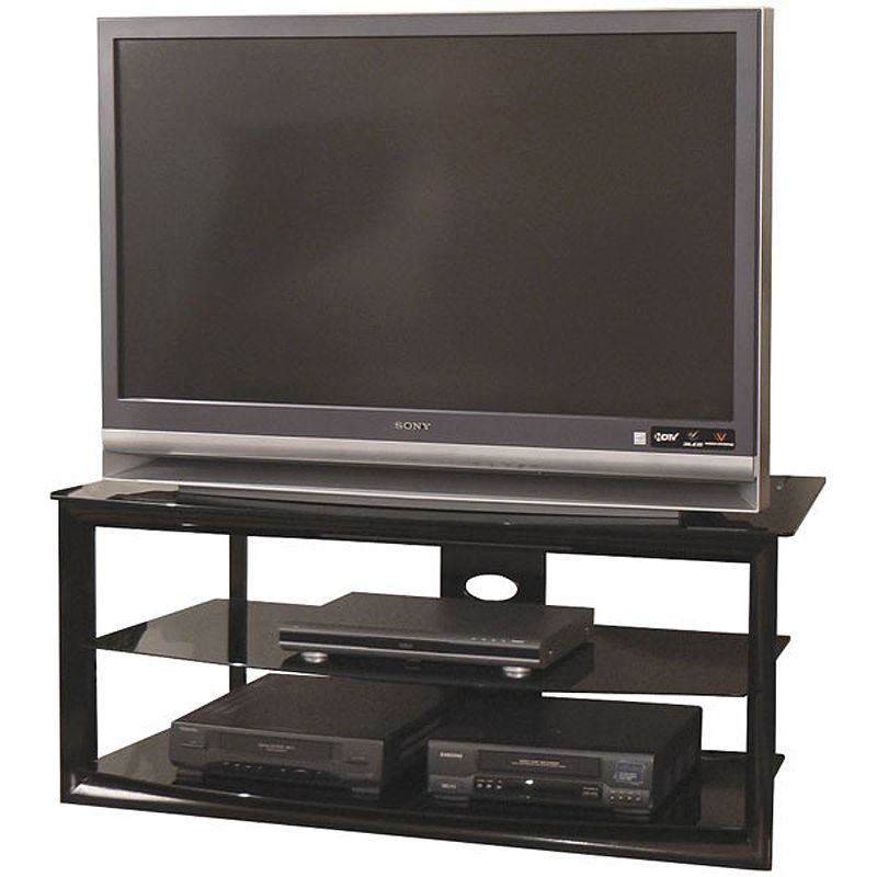 Awesome New TV Stands 38 Inches Wide Throughout Tech Craft Bernini Black Glass Corner Tv Stand For 38 48 Inch (Photo 36 of 50)