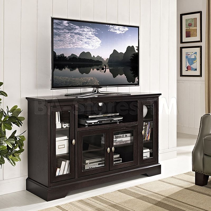 Awesome Top Highboy TV Stands Within Highboy 52 Wood Tv Stand Espresso Tv Plasma Stands W52c32es (View 24 of 50)
