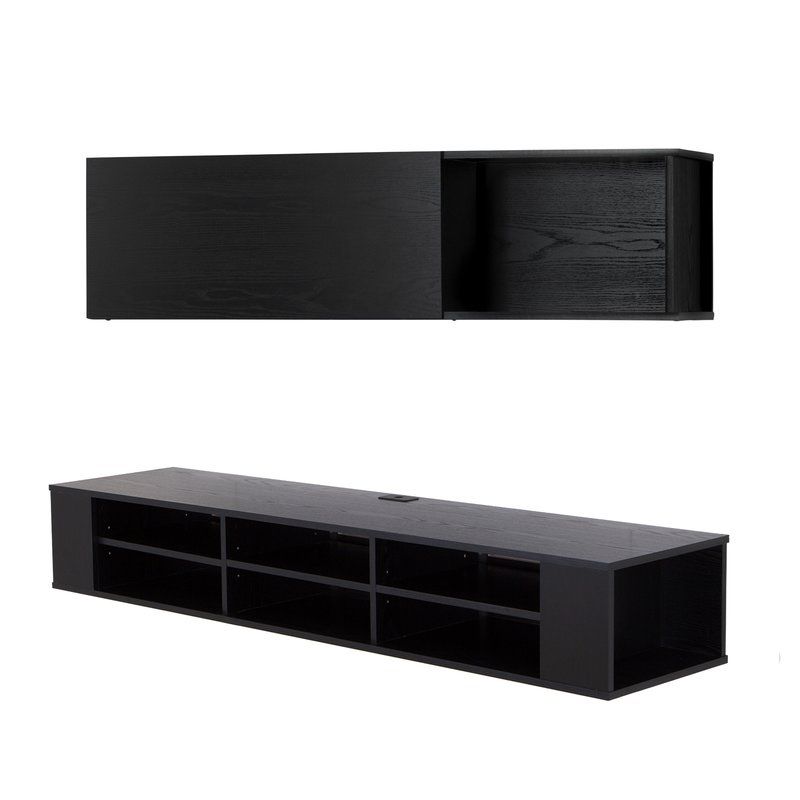 Awesome Trendy Wall Mounted TV Stands With Shelves In South Shore City Life 66 Wall Mounted Tv Stand Wayfair (View 47 of 50)