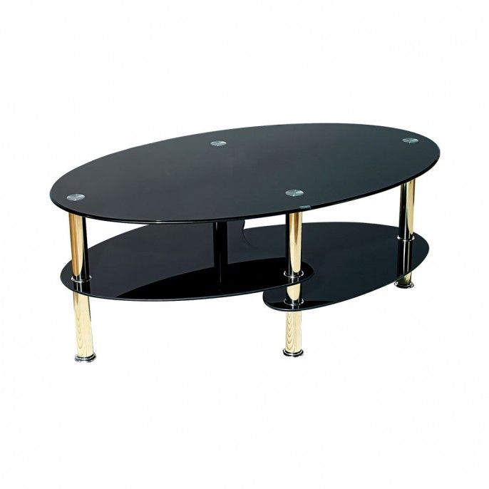 Awesome Variety Of Oval Black Glass Coffee Tables In Cara Glass Coffee Table Black Poundstretcher (View 27 of 50)