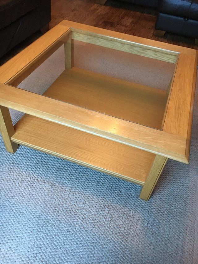 Awesome Wellknown M&S Coffee Tables With Regard To Ms Lichfield American Oak Glass Top Coffee Table For Sale In (View 7 of 37)