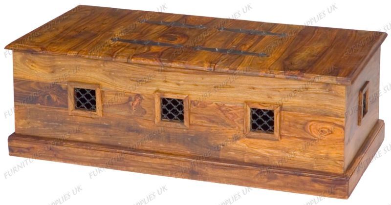 Awesome Well Known Sheesham Coffee Tables With Sheesham Square Jali Long Trunk Chest Coffee Table Authentic (Photo 36 of 50)