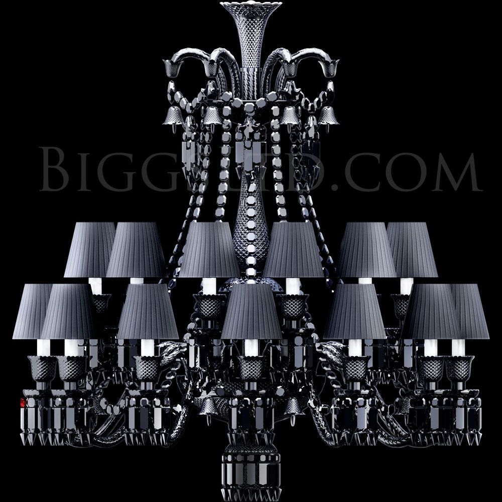 Baccarat Crystal Zenith Black Noird Short Chandelier 2606899 Intended For Short Chandelier Lights (View 22 of 25)